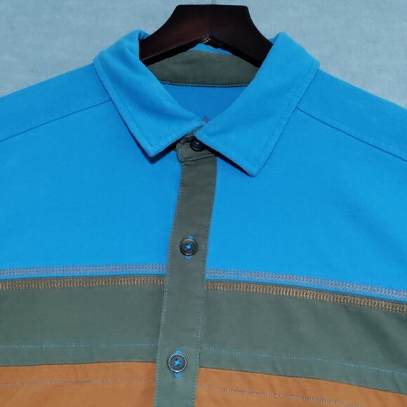 Territory Ahead Shirt Mens Large L/S Button Up Color Block Western Soft Comfort - Picture 6 of 16